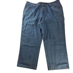 Woman Within jeans capris 18W Light Blue Relaxed Fit Cotton casual comfortable